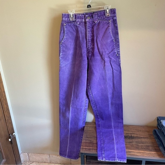 Vintage Rocky Mountain High Rise Purple Denim Jeans - Picture 1 of 9
